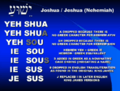the hidden name of christ - wisdom watchmen yehoshua, yeshua, yesu